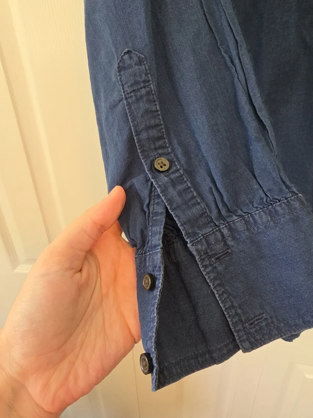 J. Crew Bungalow Tunic Top Blue Chambray Size Small
